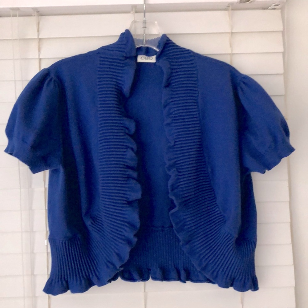 Cato Shrug Sweater SZ XL Blue Like New!